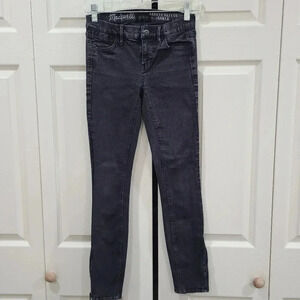 MADEWELL Skinny Skinny Ankle Zip Jeans Size 24 Washed‎ Black